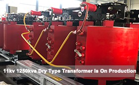 تعبئة محولات توزيع الراتنج المصبوب من النوع الجاف 1600 كيلو فولت أمبير 11 كيل...